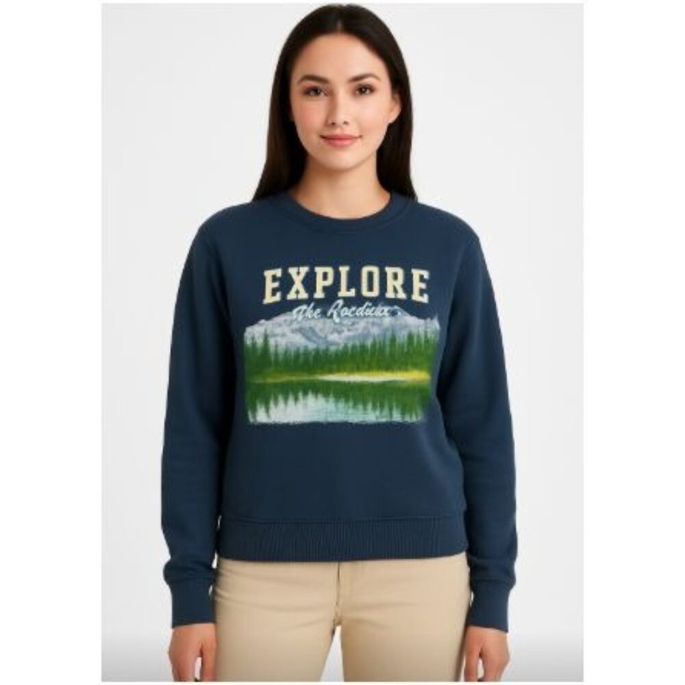 Grayson Threads Women Colorado Rockies Long Sleeve Sweatshirt Small